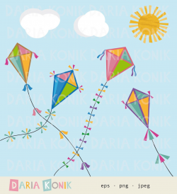 Cloud Kite Clipart | Party planning | Kite, Clip art, Art