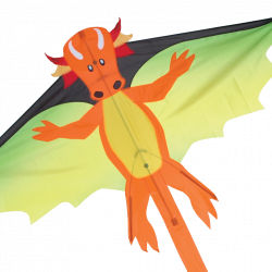 Flying Orange Dragon Kite - Rocky Mountain Flag & Kite Company