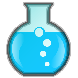 OnlineLabels Clip Art - Lab Icon 1 Flask With Blue Liquid