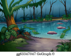 Lake Jungle Clip Art - Royalty Free - GoGraph