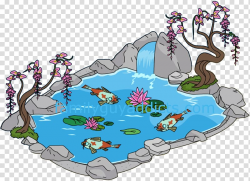 Koi pond Cartoon , pond transparent background PNG clipart ...