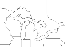 great lakes outline map--use this map for Paddle to the Sea mapping ...