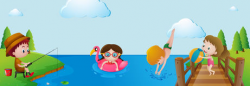 Lake swimming clipart 6 » Clipart Station