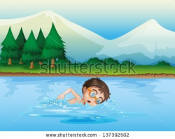 Lake swimming clipart 7 » Clipart Station