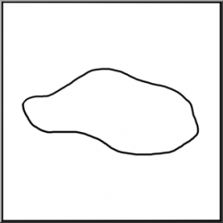 Clip Art: Landforms: Island/Lake B&W I abcteach.com | abcteach