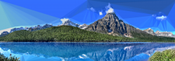 Clipart - Low Poly Canadian Nature Panorama