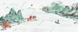 Chinese Style Ink Landscape Landscape Painting Ancient Hand ...
