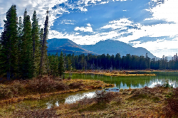 Clipart - Surreal Lake Landscape