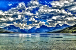 Clipart - Surreal Lake McDonald Montana