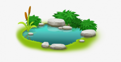 Lake Clipart Lily Pad Pond - Small Pond Clipart Transparent ...