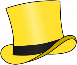 OnlineLabels Clip Art - Top Hat Yellow