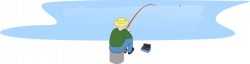 Fisherman fishing sitting by a lake Icons PNG - Free PNG and Icons ...