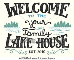 Welcome to the lake house sign Clipart | Lake dreams in 2019 ...