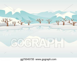 EPS Illustration - Frozen lake. Vector Clipart gg75545733 ...