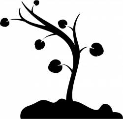 Tree Curved To Left With Few Leaves And Branches Svg Png Icon Free ...