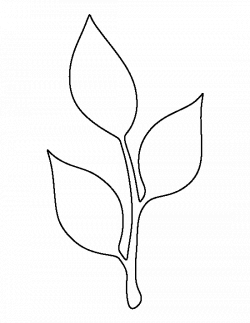 Stem and leaf pattern. Use the printable outline for crafts ...