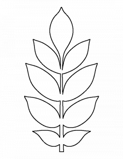 Ash leaf pattern. Use the printable outline for crafts, creating ...