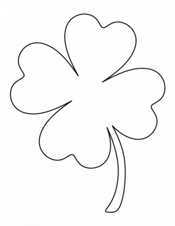 Printable full page large four leaf clover pattern. Use the pattern ...