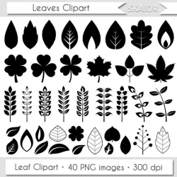 Leaves Clipart Digital Leaves Clip Art Vector Leaf Clipart ...