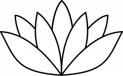 Clipart - white lotus flower