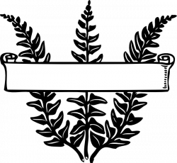 Scroll Ribbon Title Over Ferns Clip Art at Clker.com - vector clip ...