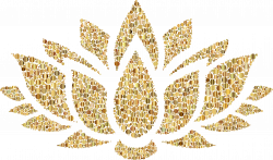 Clipart - Prismatic Lotus Flower Silhouette 6 Circles 7 No Background