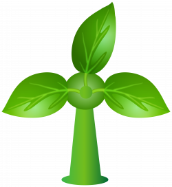 Green Leaves Wind Turbine PNG Clip Art - Best WEB Clipart