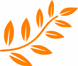 Orange Leaf Branch Clip Art at Clker.com - vector clip art online ...