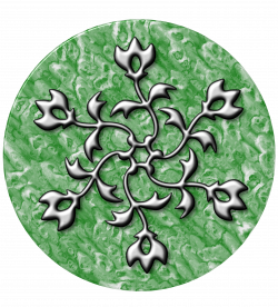 Clipart - Silver design on jade