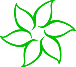 Green Flower Outline Clip Art at Clker.com - vector clip art online ...