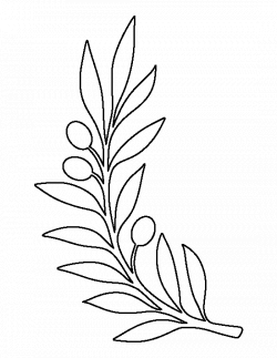 Olive branch pattern. Use the printable outline for crafts, creating ...