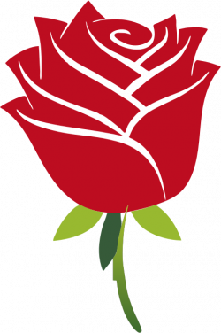 Clipart - Stylized Rose No Drop Shadow