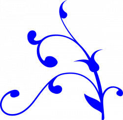 Bright Blue Leaves And Swirls Clip Art at Clker.com - vector clip ...