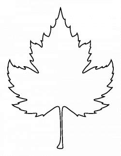Sycamore leaf pattern. Use the printable outline for crafts ...