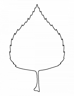 Birch leaf pattern. Use the printable outline for crafts, creating ...
