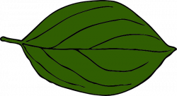Darker Green Oval Leaf Clip Art at Clker.com - vector clip ...