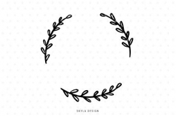 Amazon.com: Pene Wreath Decal Sticker Clip Art Leaves Decal ...