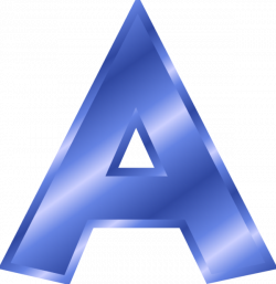Blue clipart letter a - Pencil and in color blue clipart letter a