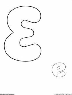 Printable-Bubble-letters-e.gif (604×794) | template | Pinterest ...