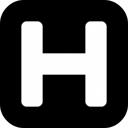Hotel Letter H Sign Inside A Black Rounded Square Svg Png Icon Free ...