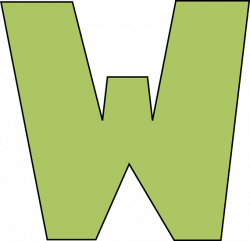 Green Letter W Clip Art - Green Letter W Image