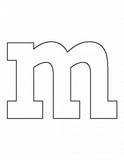 Lowercase letter M pattern. Use the printable outline for crafts ...