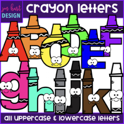 Alphabet Letters Clip Art - Rainbow Crayon Letters {jen hart Clip Art}