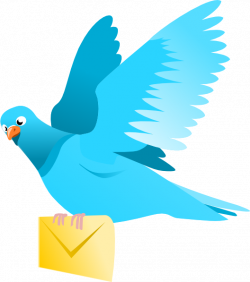 A Flying Pigeon Delivering A Message Clip Art at Clker.com - vector ...