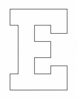 Letter E pattern. Use the printable outline for crafts, creating ...