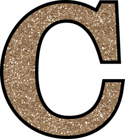 large letter c template glitter without the glue free digital ...