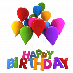 Happy Birthday Balloons Hanging Letters transparent PNG - StickPNG