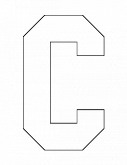 Letter C pattern. Use the printable outline for crafts, creating ...