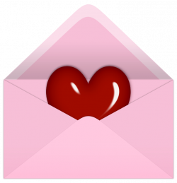Pink Valentine Letter with Red Heart PNG Clipart Picture | Gallery ...