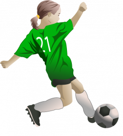 little girl soccer player | Clipart Fort